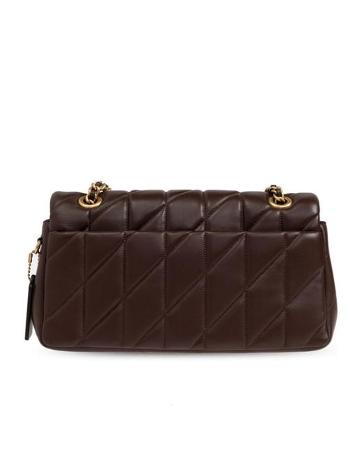 COACH Black Tabby 26 Logo Detailed Shoulder Bag