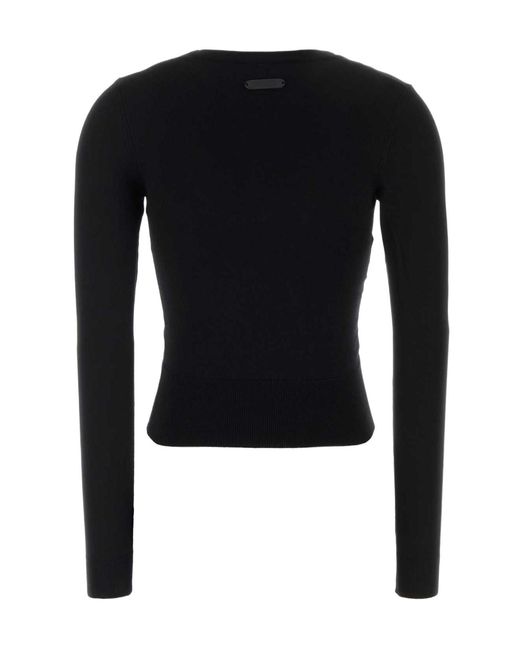 Moschino Black Long-Sleeve Knit Top