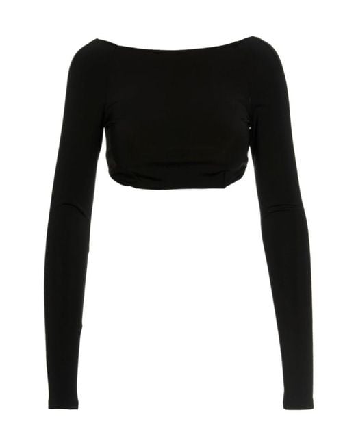 Emilio Pucci Black Open-Back Crop Top