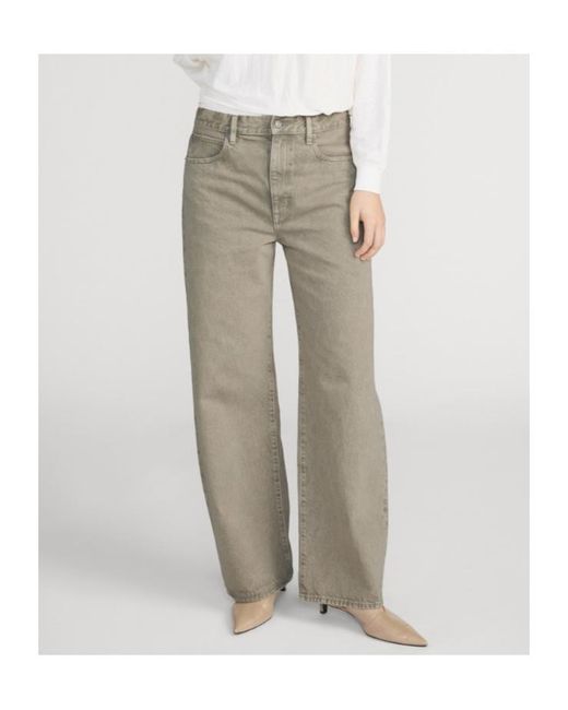 FRAME Gray Wide Leg Jeans