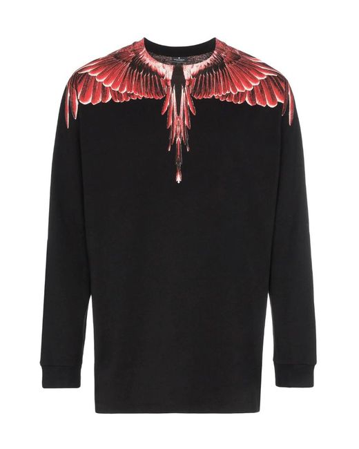 Marcelo Burlon Black Printed Sweater for men