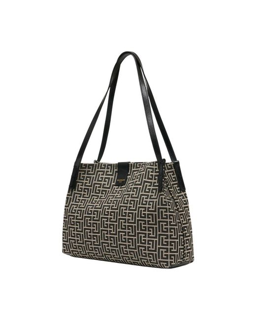 Balmain Black Release Monogram Tote Bag
