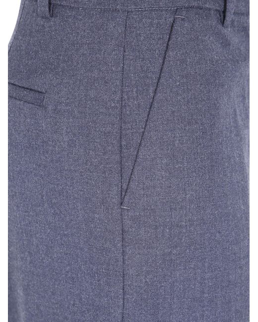 Seventy Blue Wide-Leg Tailored Pants