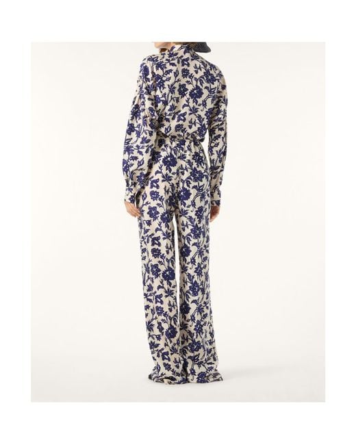 Loro Piana Blue Printed Casual Pants