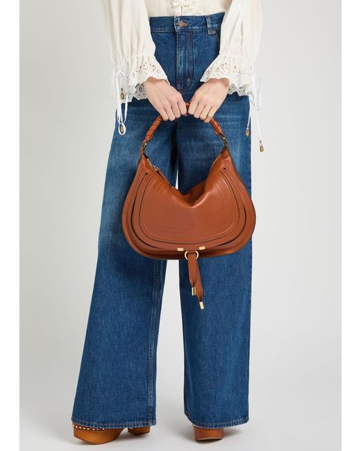 Chloé Brown Marcie Medium Leather Shoulder Bag