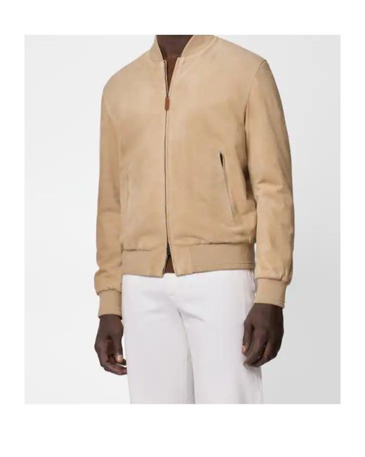 Tod's Natural Suede Bomber Jacket for men