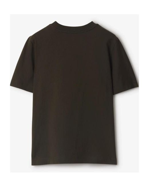 Burberry Black Ekd-Motif Crewneck T-Shirt