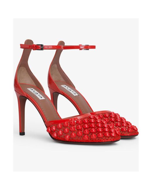 Alaïa Red Rivet High Heels