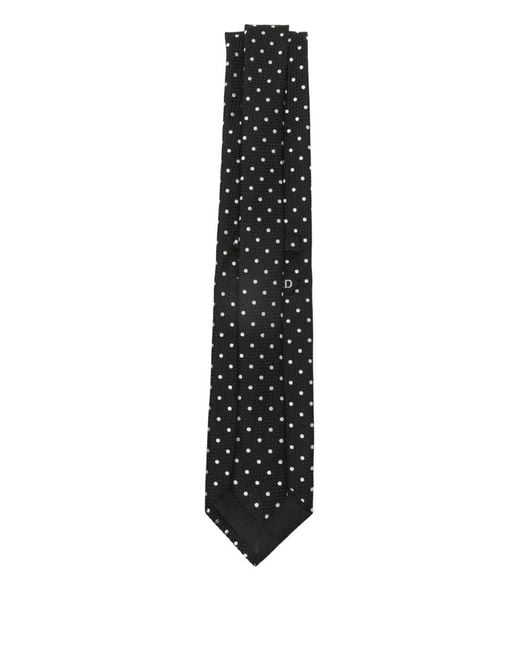 Tom Ford Black Printed Pointed Tie for men