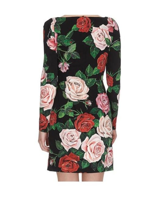 Dolce & Gabbana Black Long-Sleeved Dress