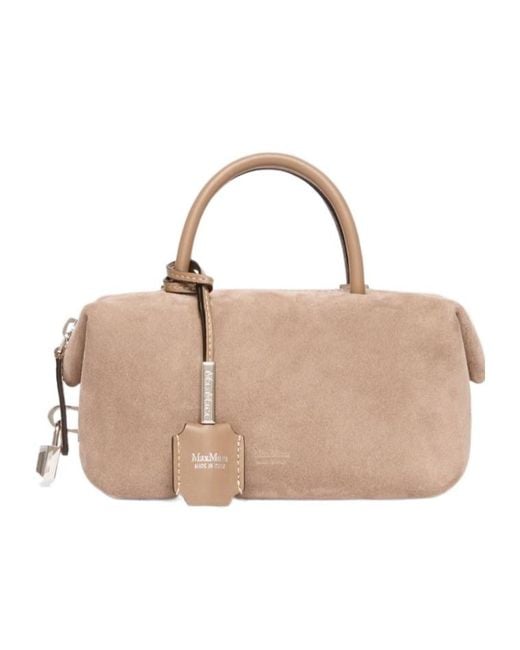 Max Mara Natural Suede Leather Mini Bag