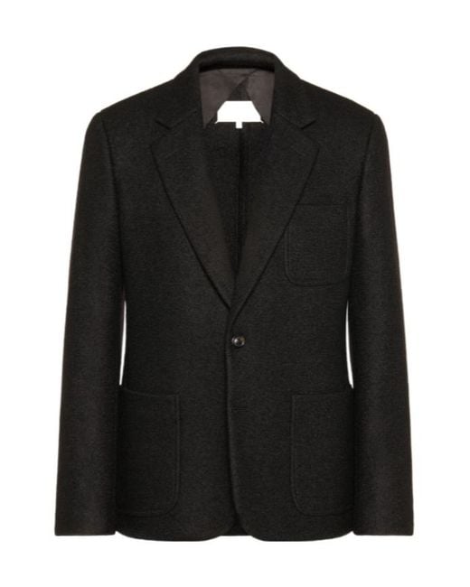 Maison Margiela Black Single-Breasted Pocket Detail Blazer for men