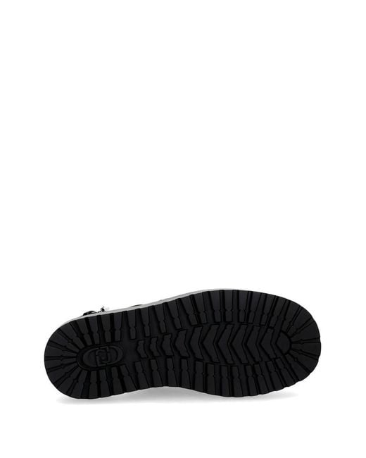 Liu Jo Black Crossover Flatform Sandals