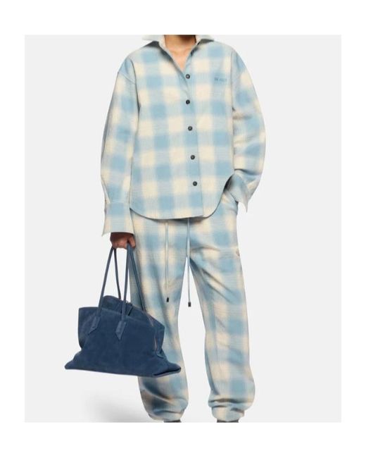 The Attico Blue The Eliza Checked Shirt