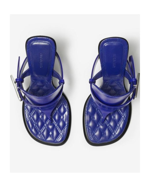 Burberry Blue Bay Equestrian Knight Motif Sandals