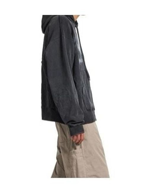 Balenciaga Gray Logo Printed Drawstring Hoodie for men