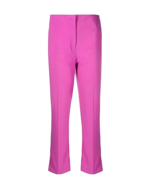 Patrizia Pepe Pink Cropped Tailored Trousers