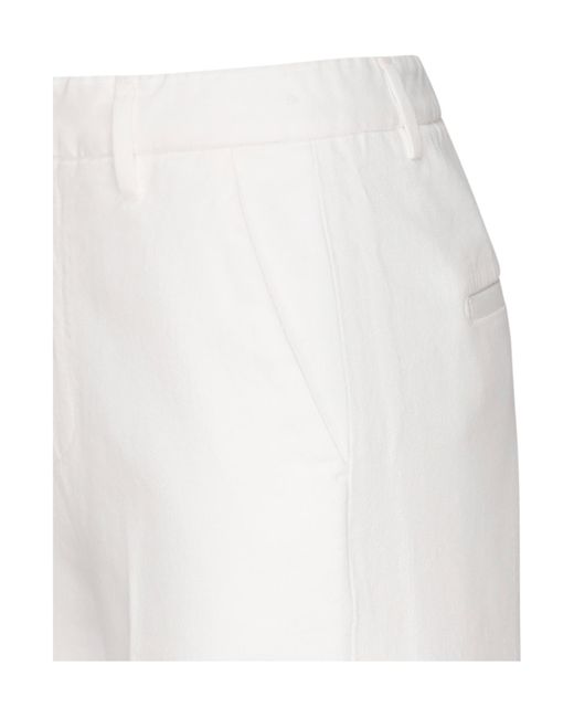 Dondup White Tailored Shorts