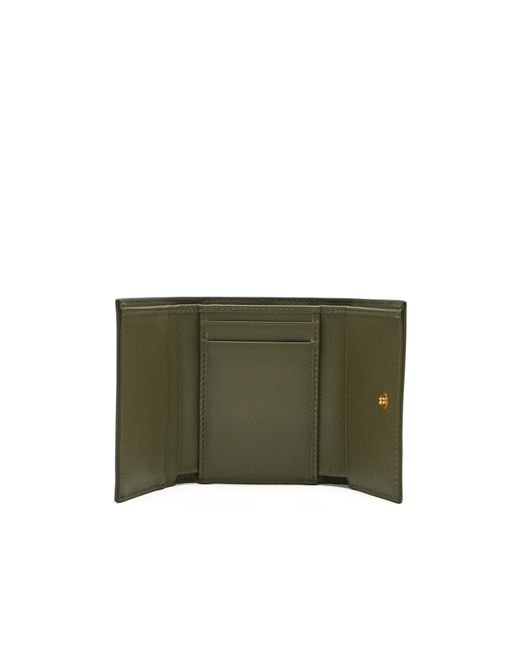 Dolce & Gabbana Green Logo Plaque Wallet