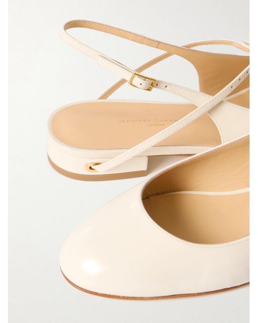 JENNIFER CHAMANDI Natural Casual Patent Leather Flat Shoes