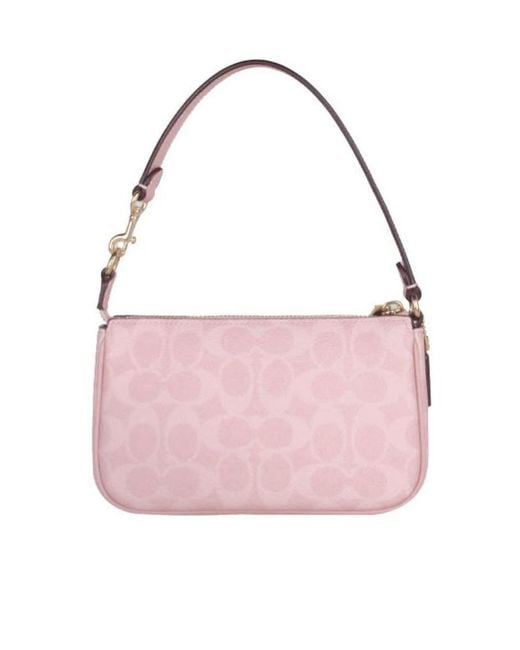 COACH Pink Logo Shoulder Bag