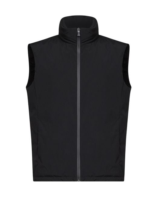 Herno Black 2 Layer Windstopper Padded Vest for men