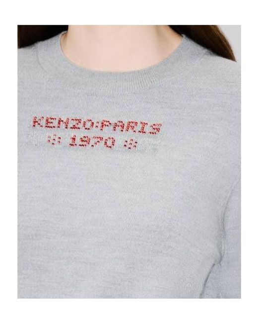 KENZO Gray Beaded Trimps Jumper