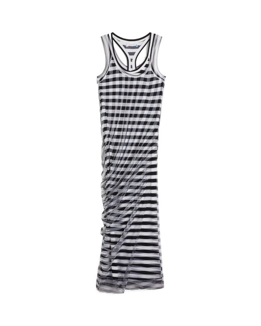 Sportmax White Naro Striped Sleeveless Dress