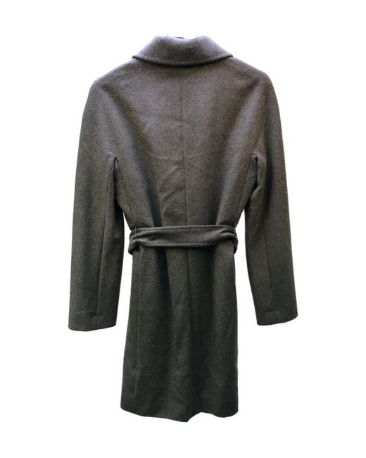 Max Mara Gray Calmo Logo Coat