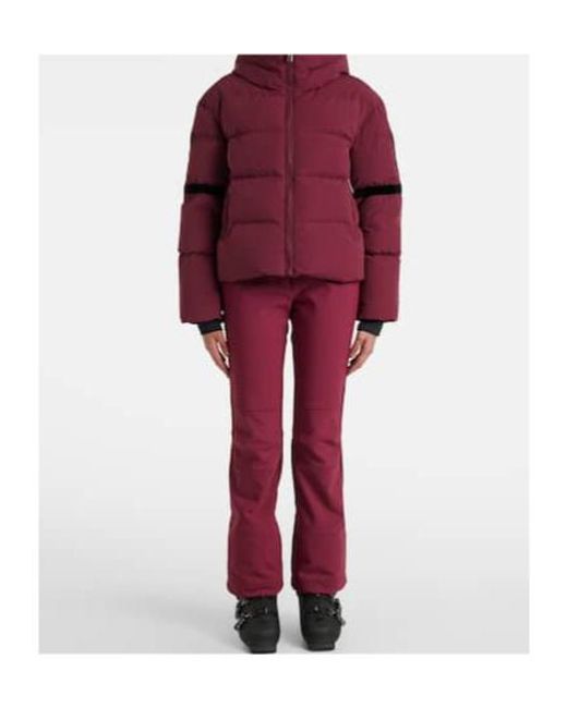 Fusalp Red Barsy Velvet-Trimmed Down Ski Jacket