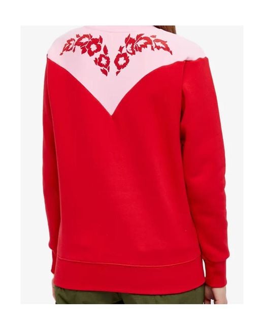 KENZO Red Floral Yoke Sweatshirt