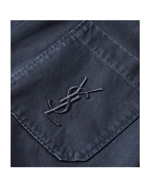 Saint Laurent Blue Workwear Shirt Jacket for men
