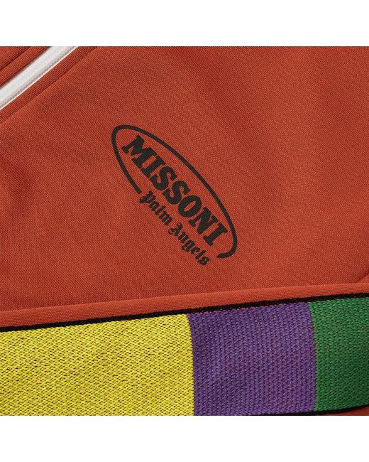 Palm Angels Red X Missoni Sport Logo Print Track Top for men