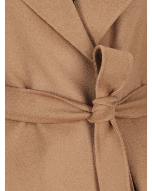 Max Mara Natural 'S Poldo Belted Long Coat