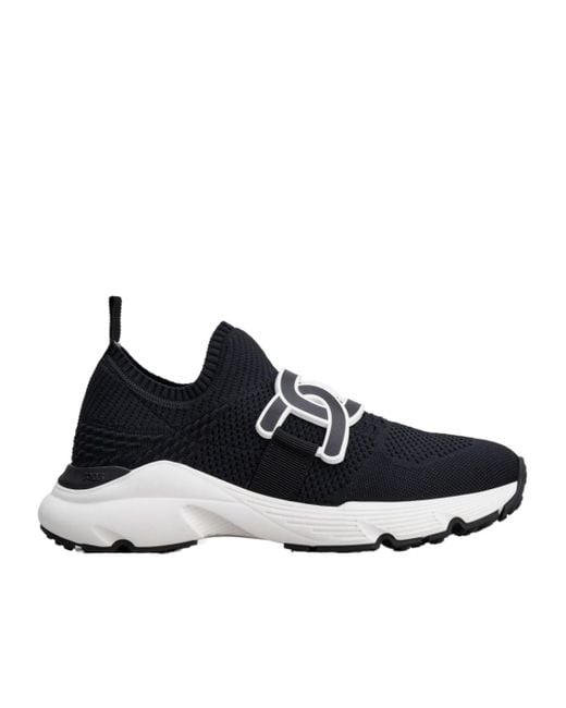 Tod's Black Kate Knitted Slip-On Sneakers