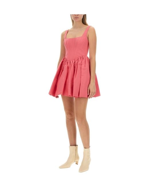 Staud Red Sleeveless Mini Dress
