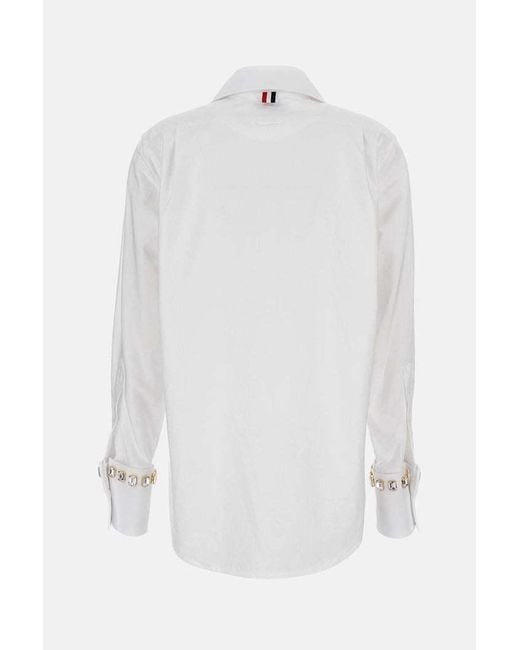 Thom Browne White Embellished Shirt