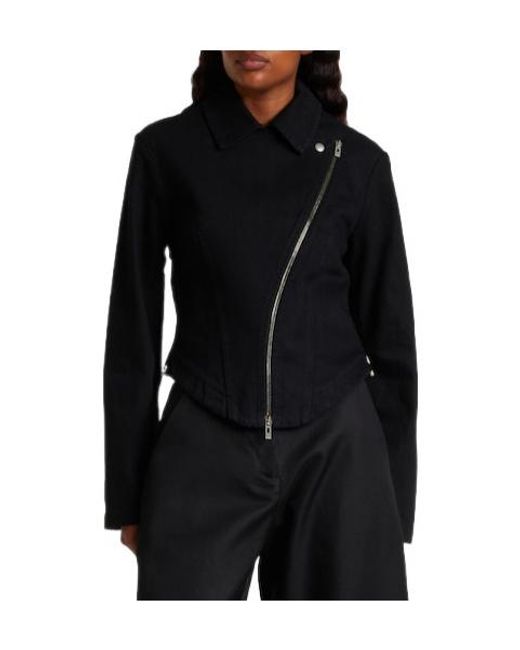 Alaïa Blue Denim Biker Jacket