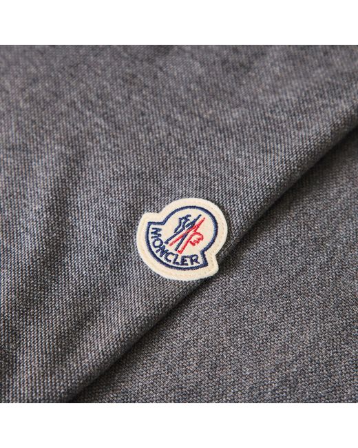 Moncler Gray Short-Sleeve Pique Polo Shirt for men