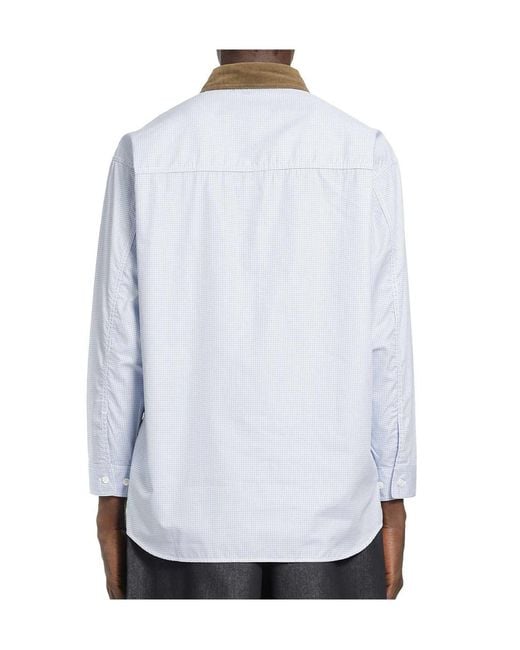Comme des Garçons White Plaid Shirt for men