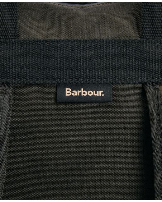 Barbour Black Logo Backpack for men