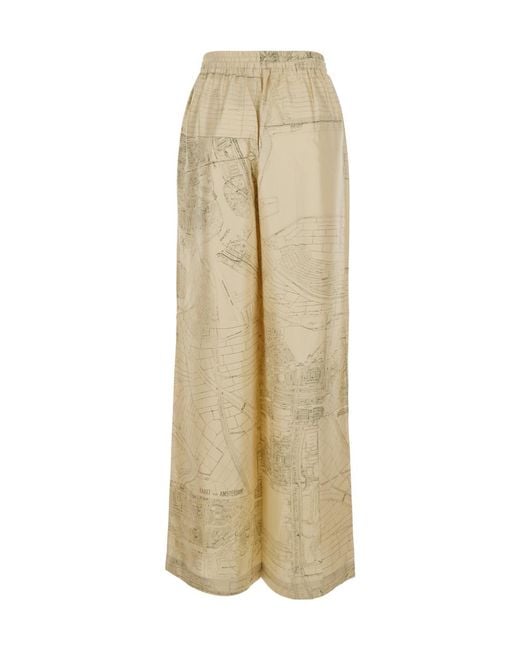 Rohe Natural Wide Leg Satin Trousers