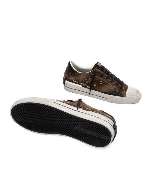 Crime London Brown Lace-Up Low-Top Casual Shoes for men