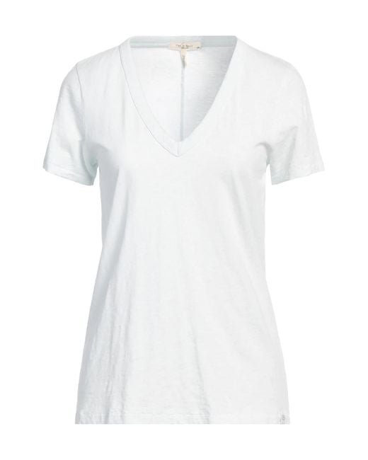 Rag & Bone White Solid Color T-Shirt