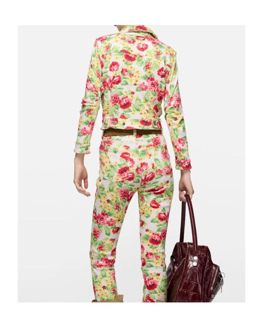 Acne White Floral Cotton Jacket