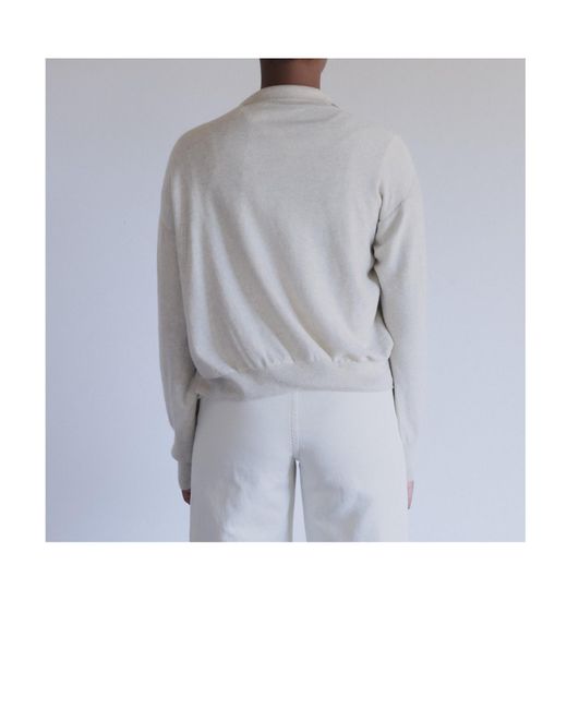 Baserange White Tier Button-Up Polo Cardigan