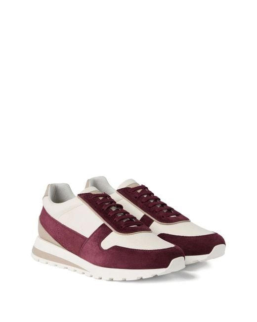 Brunello Cucinelli Purple Round Toe Low-Top Sneakers for men