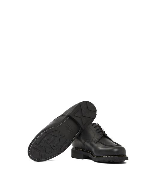 Paraboot Black Leather Shoes for men
