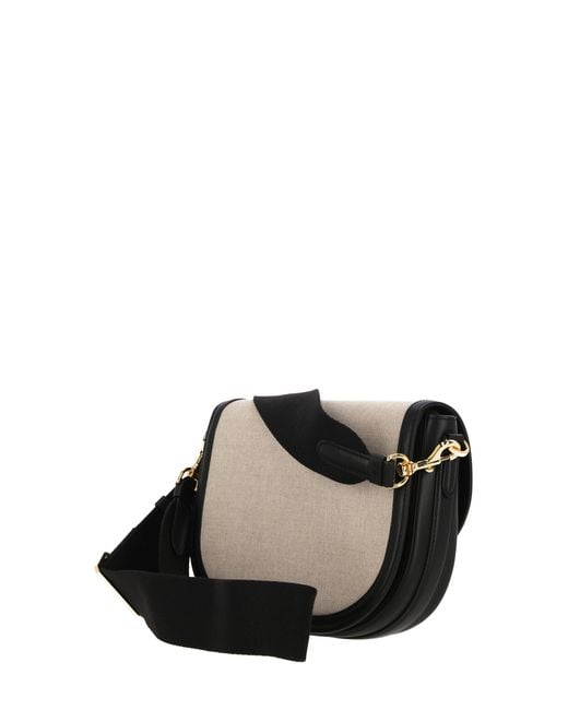 MCM Black Mode Travia Logo Plaque Small Crossbody Bag