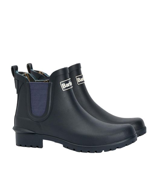 Barbour Blue Wilton Chelsea Wellington Boots
